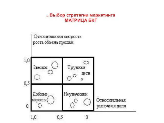 5. Выбор стратегии маркетинга МАТРИЦА БКГ