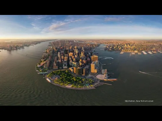 Manhattan, New York at sunset