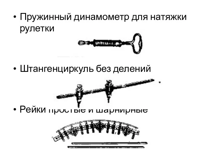 Пружинный динамометр для натяжки рулетки Штангенциркуль без делений Рейки простые и шарнирные