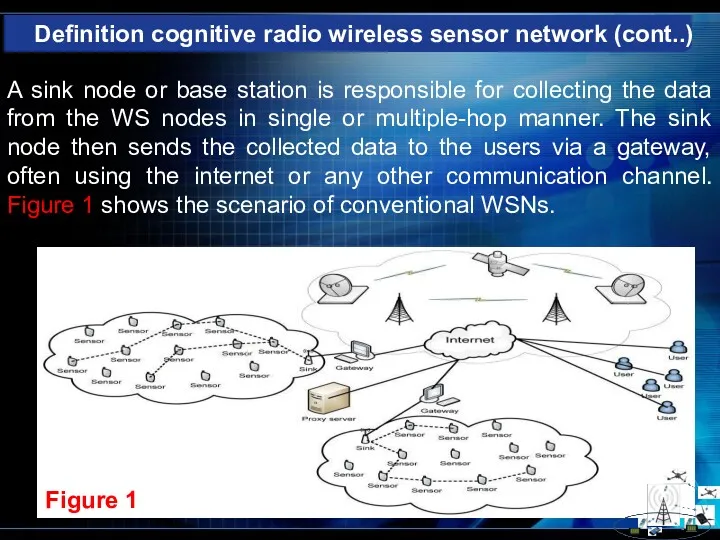 A sink node or base station is responsible for collecting the data from