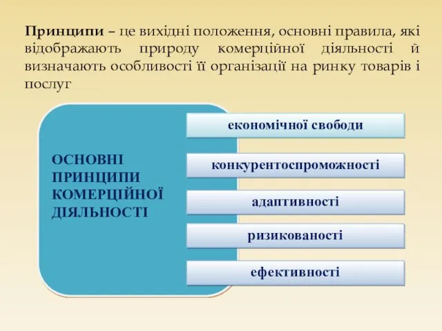 Принципи – це вихідні положення, основні правила, які відображають природу