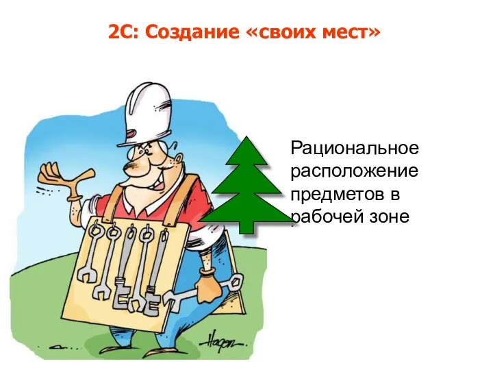 Рациональное расположение предметов в рабочей зоне 2С: Создание «своих мест»