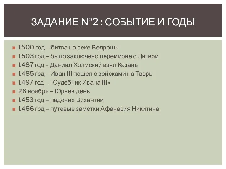 1500 год – битва на реке Ведрошь 1503 год –