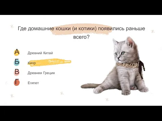 Где домашние кошки (и котики) появились раньше всего?