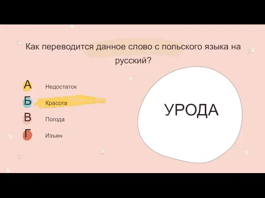 Как переводится данное слово с польского языка на русский? УРОДА