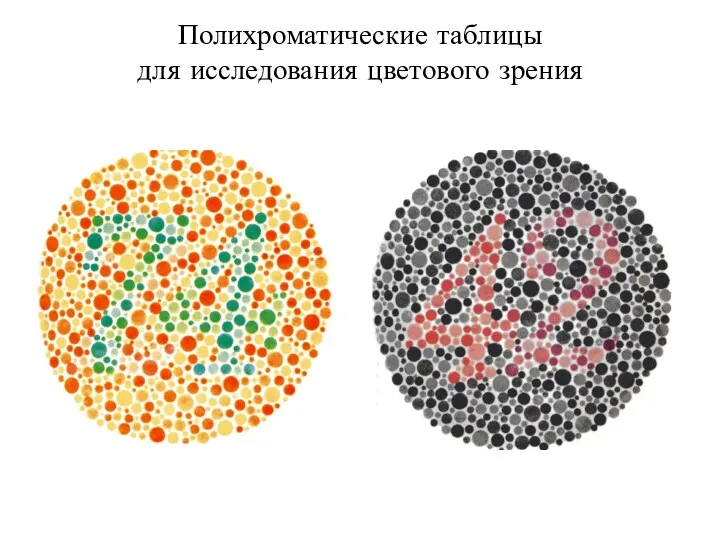 Полихроматические таблицы для исследования цветового зрения