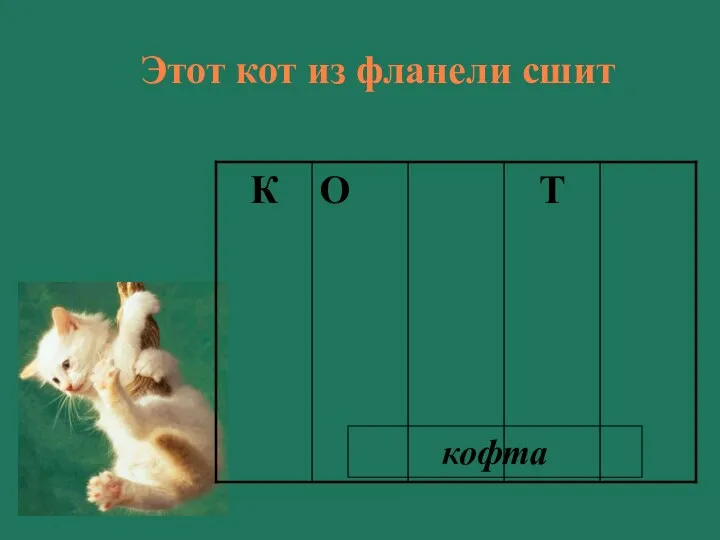 Этот кот из фланели сшит кофта