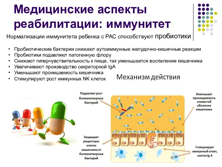 Медицинские аспекты реабилитации: иммунитет Нормализации иммунитета ребенка с РАС способствуют