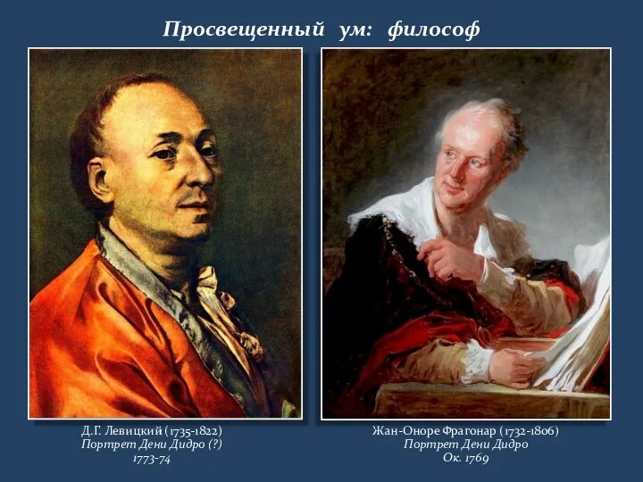 Просвещенный ум: философ Д.Г. Левицкий (1735-1822) Портрет Дени Дидро (?)