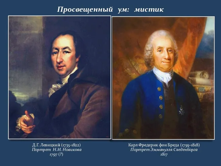 Просвещенный ум: мистик Д.Г. Левицкий (1735-1822) Портрет Н.И. Новикова 1797