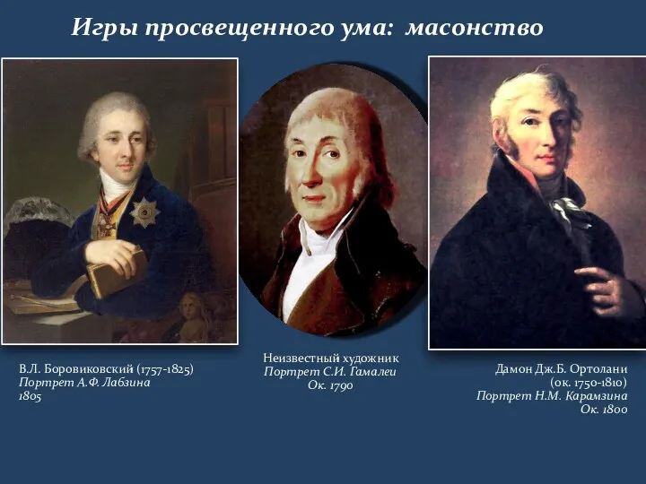 В.Л. Боровиковский (1757-1825) Портрет А.Ф. Лабзина 1805 Неизвестный художник Портрет