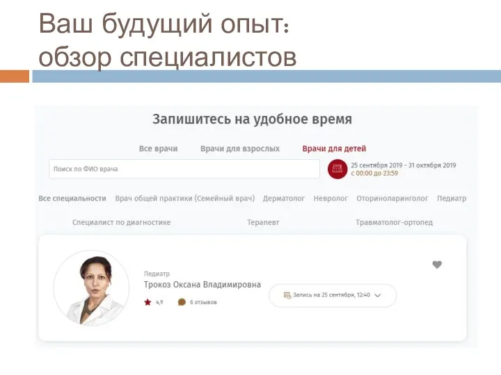 Ваш будущий опыт: обзор специалистов