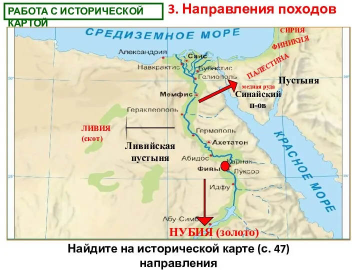 ЛИВИЯ (скот) Ливийская пустыня НУБИЯ (золото) Пустыня Синайский п-ов ПАЛЕСТИНА