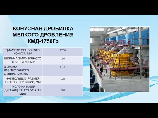 КОНУСНАЯ ДРОБИЛКА МЕЛКОГО ДРОБЛЕНИЯ КМД-1750Гр