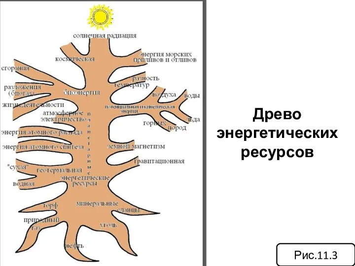 Древо энергетических ресурсов Рис.11.3