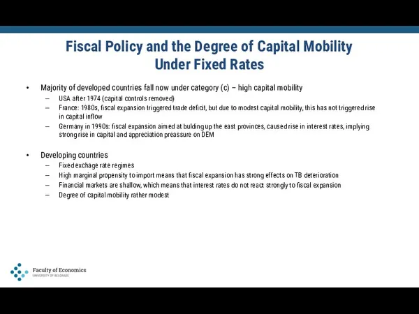 Fiscal Policy and the Degree of Capital Mobility Under Fixed