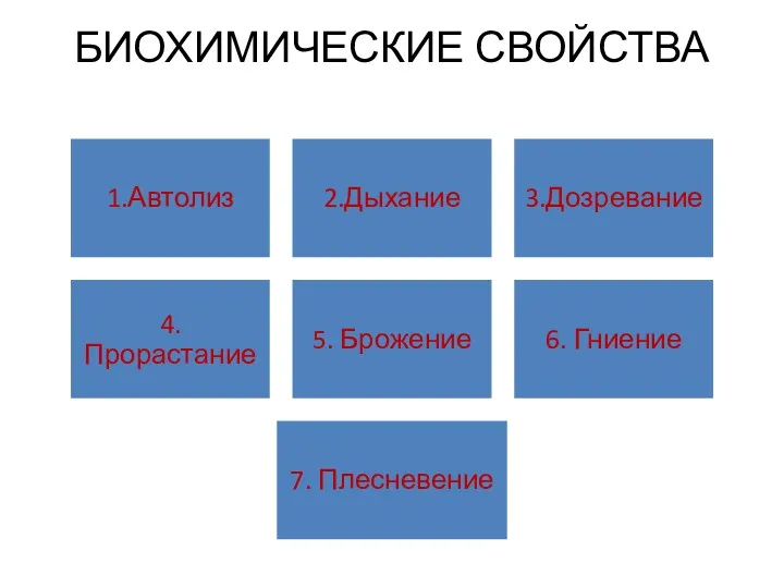 БИОХИМИЧЕСКИЕ СВОЙСТВА