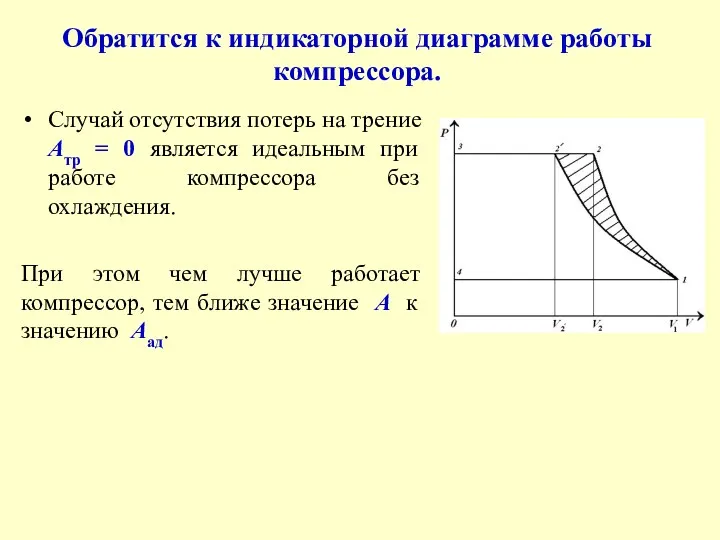 Случай отсутствия потерь на трение Атр = 0 является идеальным