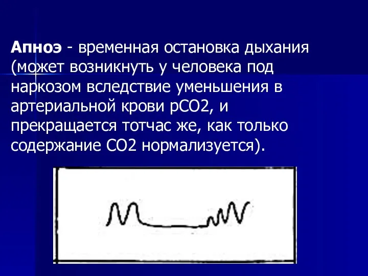 Апноэ - временная остановка дыхания (может возникнуть у человека под