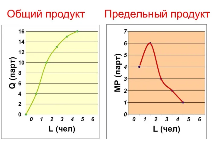 Общий продукт Предельный продукт