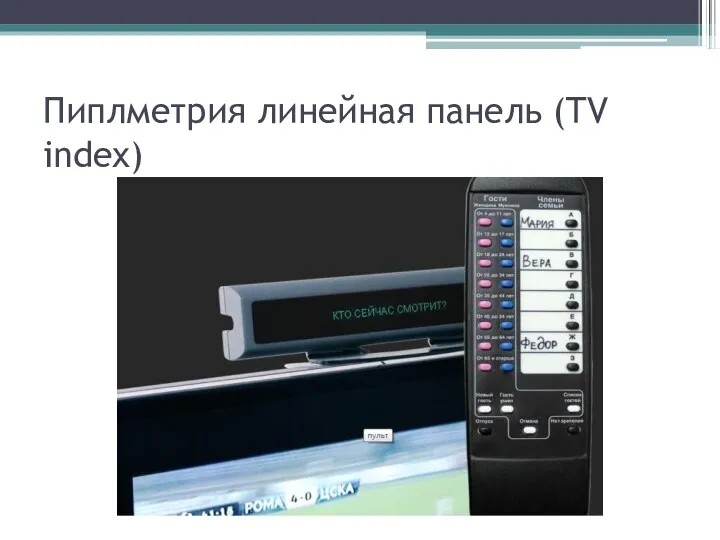 Пиплметрия линейная панель (TV index)