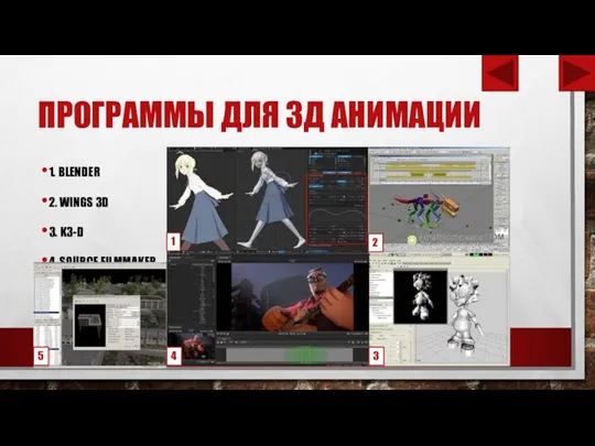 ПРОГРАММЫ ДЛЯ 3Д АНИМАЦИИ 1. BLENDER 2. WINGS 3D 3.