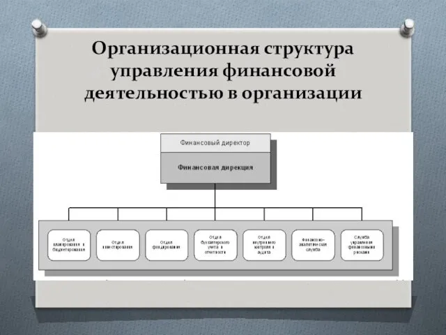 Организационная структура управления финансовой деятельностью в организации