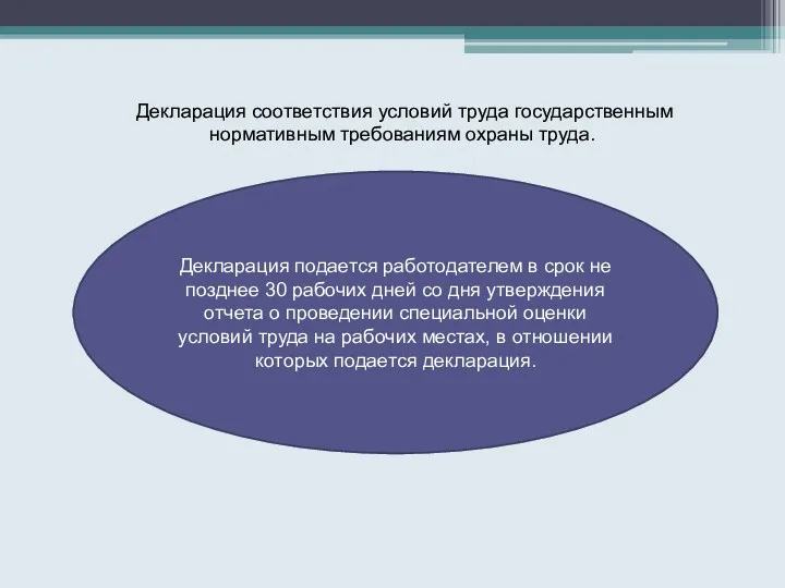 Декларация соответствия условий труда государственным нормативным требованиям охраны труда. Декларация