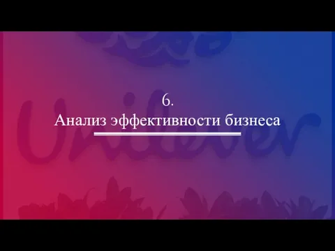 6. Анализ эффективности бизнеса