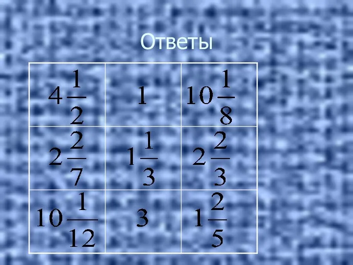 Ответы