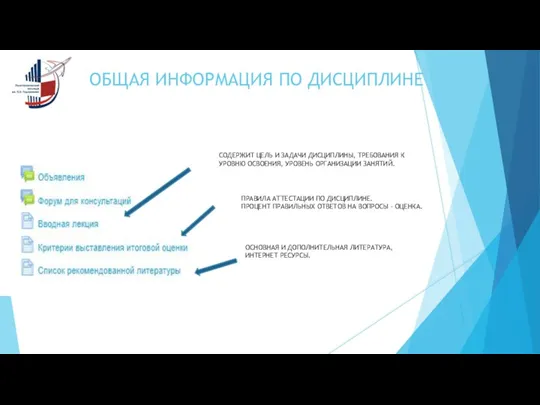 ОБЩАЯ ИНФОРМАЦИЯ ПО ДИСЦИПЛИНЕ СОДЕРЖИТ ЦЕЛЬ И ЗАДАЧИ ДИСЦИПЛИНЫ, ТРЕБОВАНИЯ