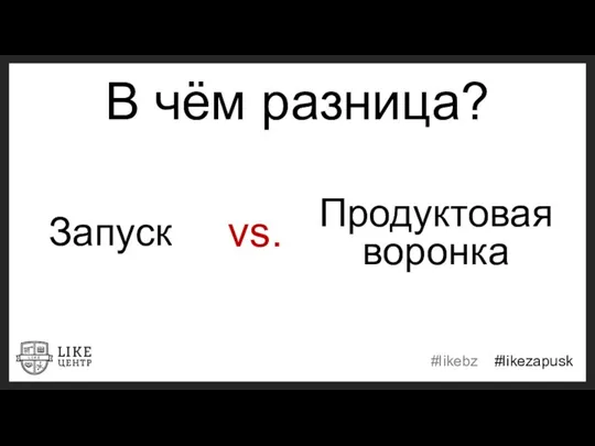 Запуск Продуктовая воронка vs. В чём разница?