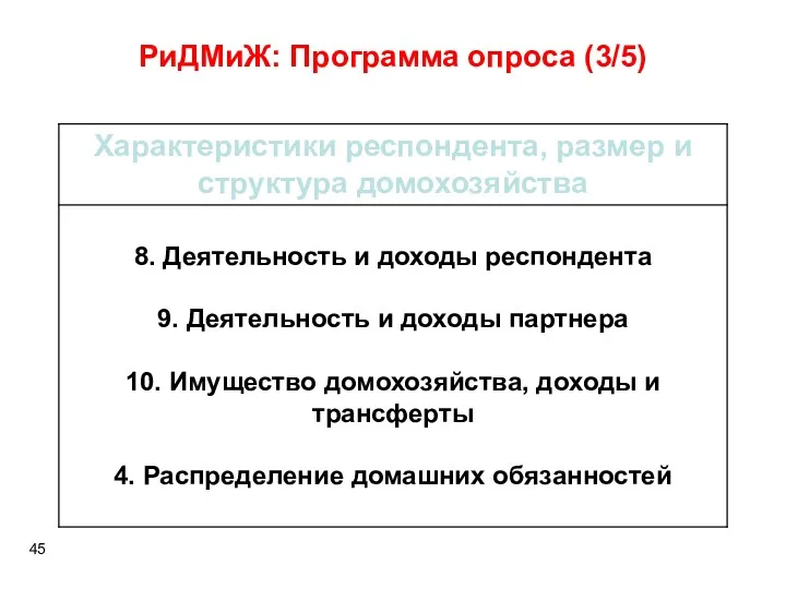 РиДМиЖ: Программа опроса (3/5)