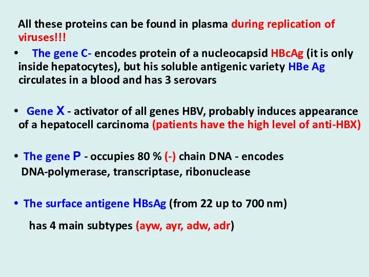 All these proteins can be found in plasma during replication of viruses!!! The