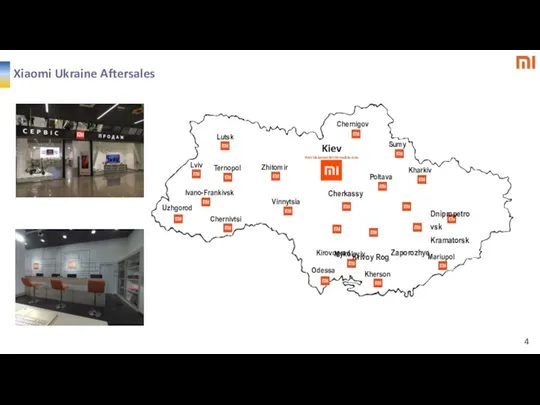 Xiaomi Ukraine Aftersales Kiev First Ukrainian Mi Home&Service Ivano-Frankivsk Chernivtsi Lviv Lutsk Ternopol