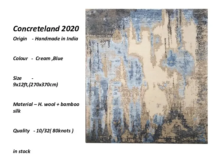 Concreteland 2020 Origin - Handmade in India Colour - Cream