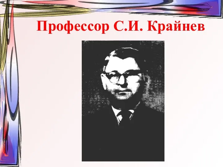 Профессор С.И. Крайнев