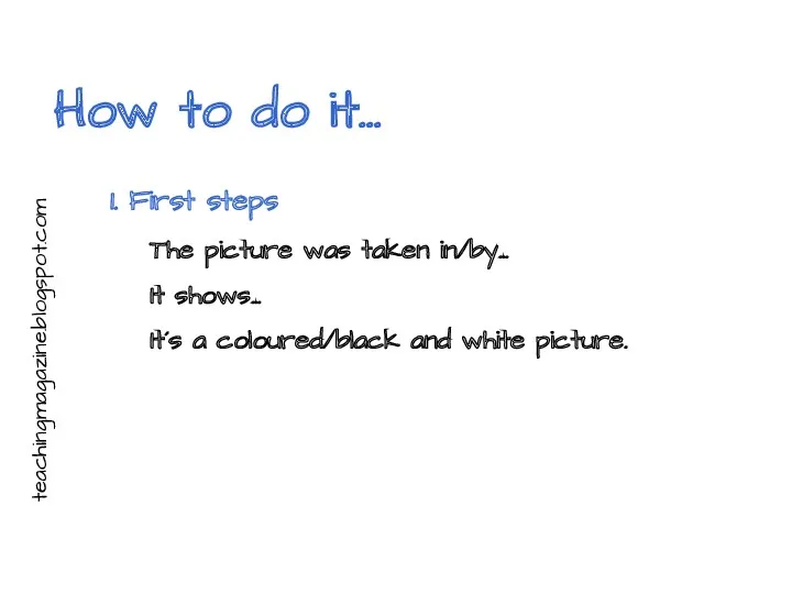 How to do it… 1. First steps The picture was