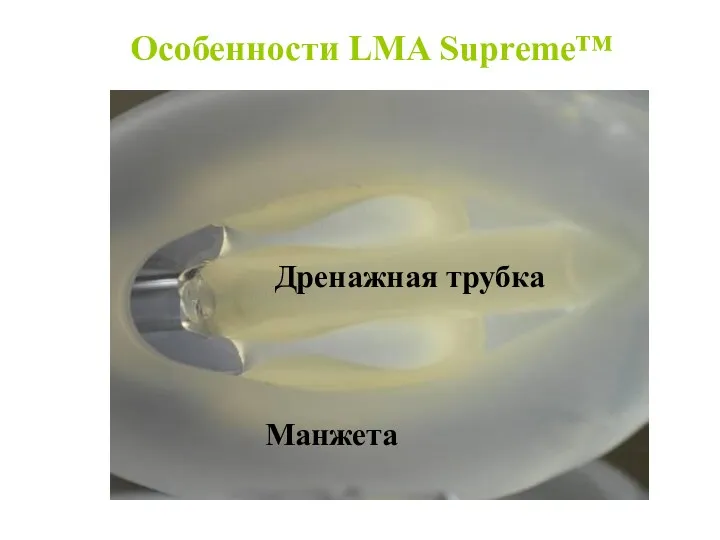 Особенности LMA Supreme™ Дренажная трубка Манжета