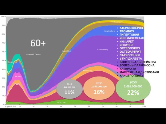 2012 809.000.000 11% 2030 1.375.000.000 16% 2050 2.031.000.000 22% 60+