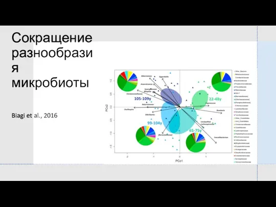 Сокращение разнообразия микробиоты Biagi et al., 2016