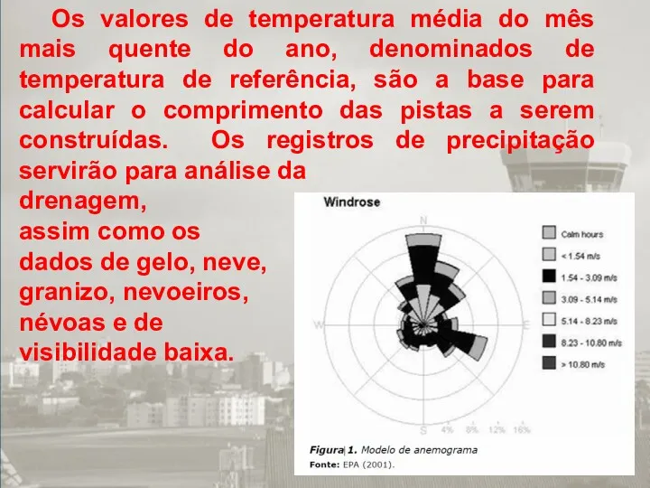 Os valores de temperatura média do mês mais quente do