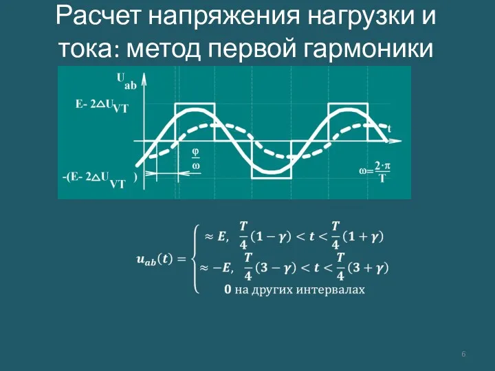 Расчет напряжения нагрузки и тока: метод первой гармоники