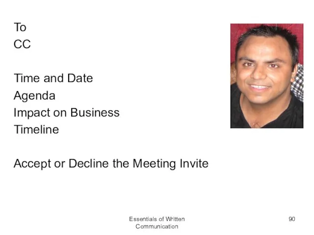 To CC Time and Date Agenda Impact on Business Timeline Accept or Decline