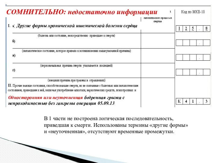 Односторонняя или неуточненная бедренная грыжа с непроходимостью без гангрены операция