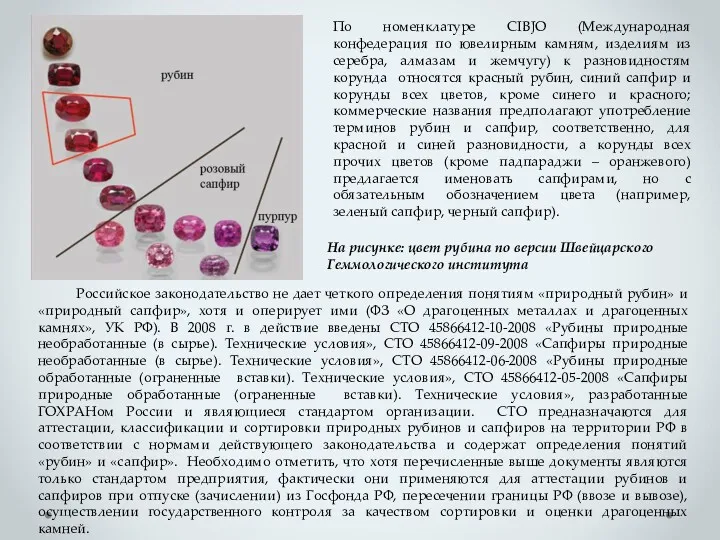 Российское законодательство не дает четкого определения понятиям «природный рубин» и