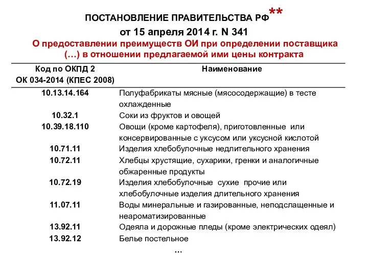 ПОСТАНОВЛЕНИЕ ПРАВИТЕЛЬСТВА РФ** от 15 апреля 2014 г. N 341