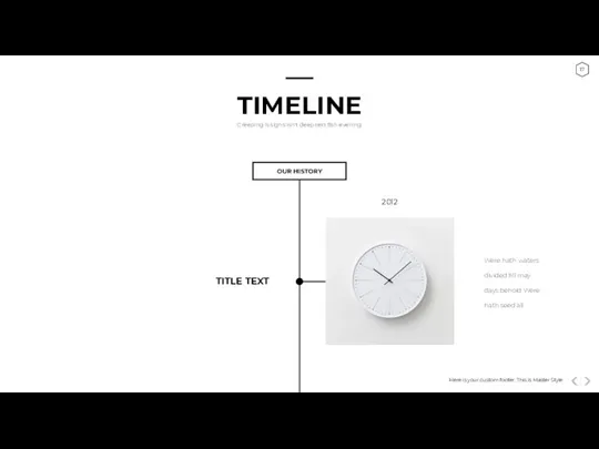 Here is your custom footer, This is Master Style TIMELINE