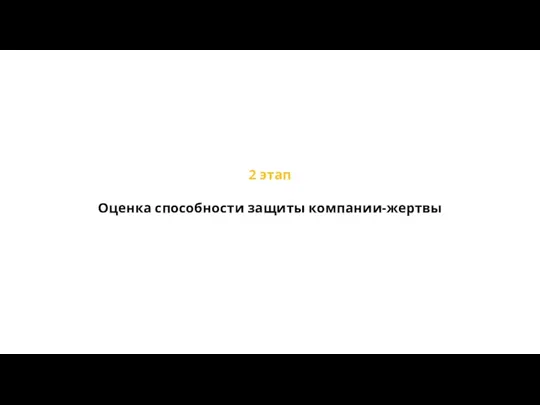 2 этап Оценка способности защиты компании-жертвы