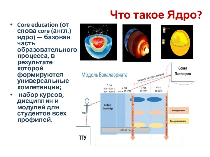 Что такое Ядро? Core education (от слова core (англ.) ядро)